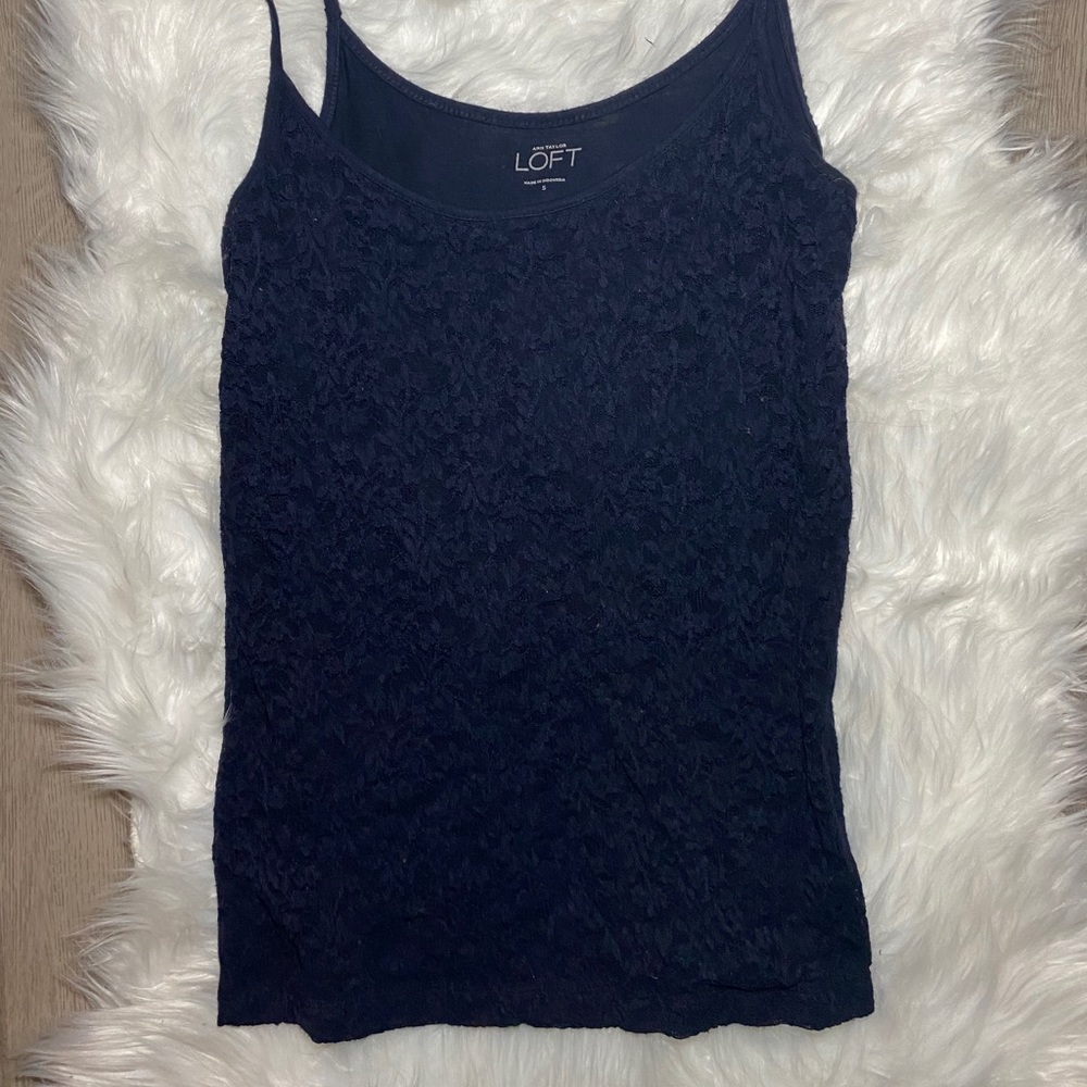 Loft dark blue tank top